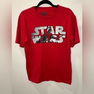 Star Wars Mad Engine Red Darth Vader Logo Graphic Tee Shirt Mens Sz M
